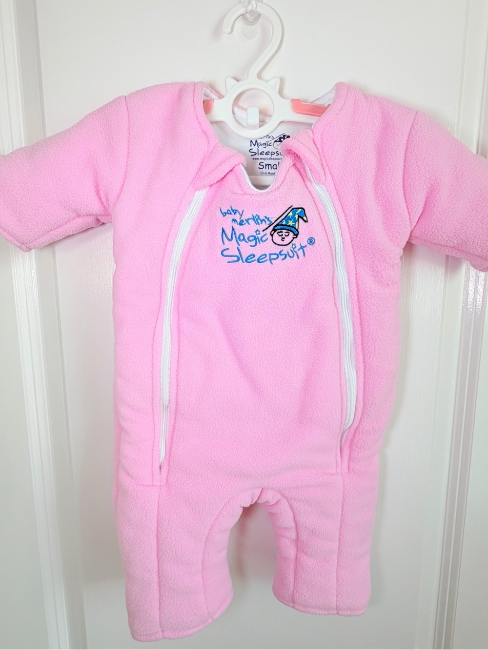 Baby Merlin’s Magic Sleepsuit Pink Fleece Small 3-6M Excellent